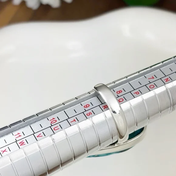 Malachite Chrysocolla Ring Size 8 1/4 8.25 Pure Sterling Silver 925 Southwest - Picture 8 of 9